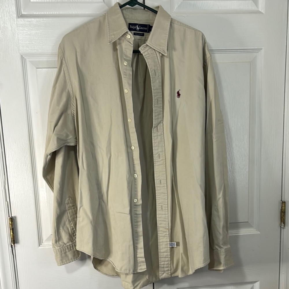 Polo by Ralph Lauren Men's Beige Shirt Sz XL EUC